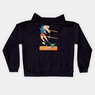 Funny volleyball black Kids Hoodie